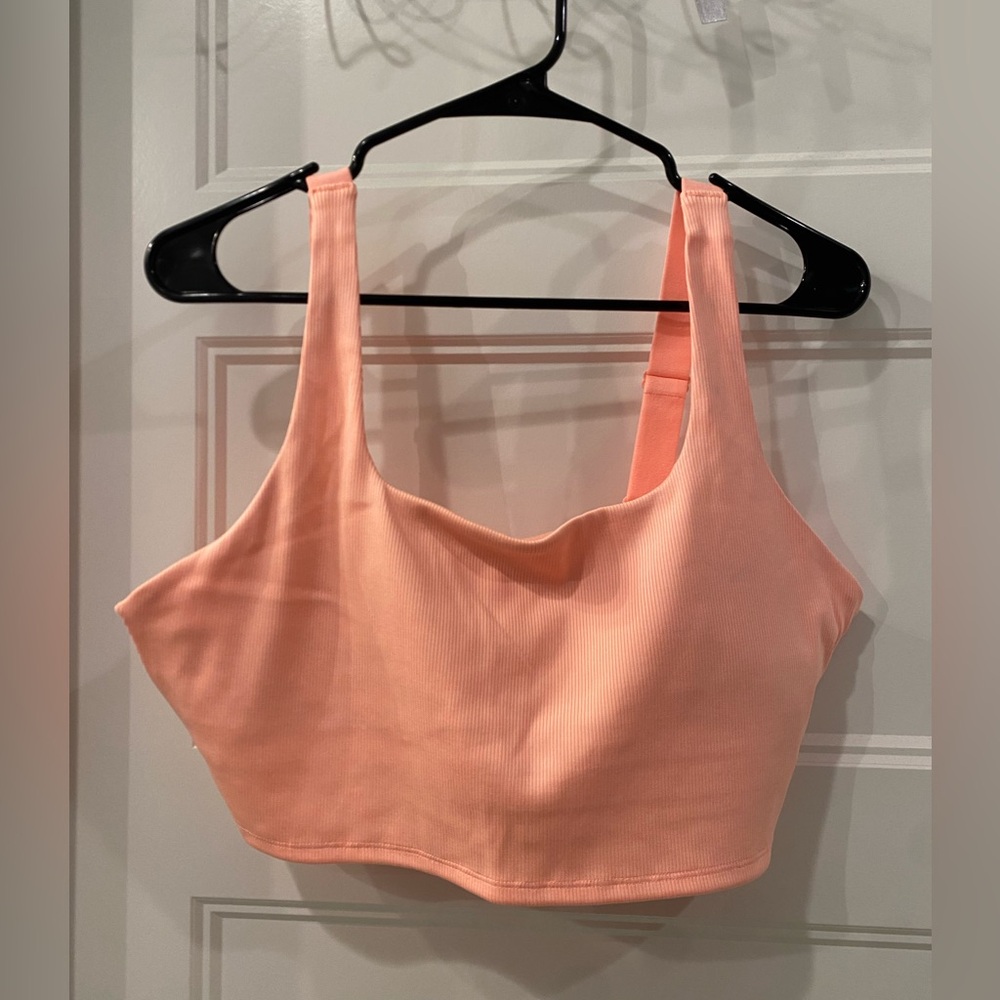 GAPfit Coral Ribbed Crop Top/Sports Bra